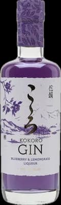 Bouteille de spiritueux : Gin Blueberry & Lemongrass Liqueur de la marque Kokoro