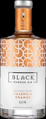 Bouteille de spiritueux : Valencia Orange Gin de la marque Black Powder