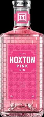 Bouteille de spiritueux : Pink Gin de la marque Hoxton