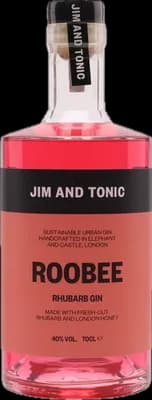 Bouteille de spiritueux : Roobee Rhubarb Gin de la marque Jim & Tonic