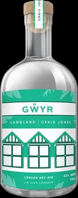 Bouteille de spiritueux : Langland Craig Jones de la marque Gŵyr