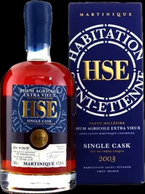 Bouteille de spiritueux : HSE Single Cask (MEB 2018) de la marque Distillerie du Simon
