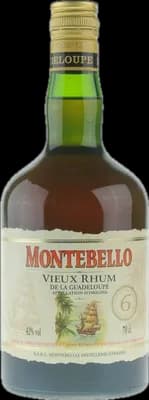 Bouteille de spiritueux : Rhum Vieux 6 ans de la marque Montebello