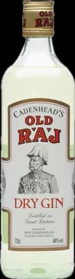 Bouteille de spiritueux : Dry Gin 46% de la marque Old Raj