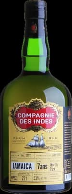 Bouteille de spiritueux : Jamaica 7 Ans Cask Strength – Single Cask de la marque Compagnie des Indes