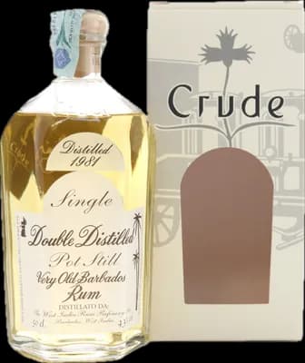 Bouteille de spiritueux : Crude Single Double Distilled Pot Still de la marque West Indies
