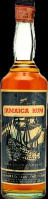 Bouteille de spiritueux : Jamaica Rum 1960s de la marque A.A. Baker & Co. S.p.A.