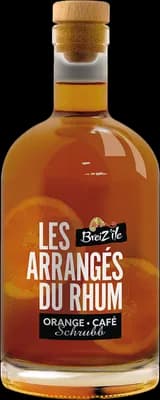 Bouteille de spiritueux : Les Arrangés Du Rhum Orange Café - Schrubb de la marque Breiz’île