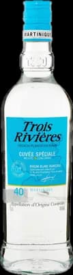 Bouteille de spiritueux : Rhum Blanc Agricole Cuvée Spéciale 40° de la marque Trois Rivières