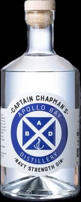 Bouteille de spiritueux : Captain Chapman’s Navy Strength Gin de la marque Apollo Bay Distillery
