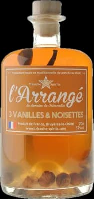 Bouteille de spiritueux : L'Arrangé 3 Vanilles & Noisettes du Piemont de la marque La Fabrique de l’Arrangé