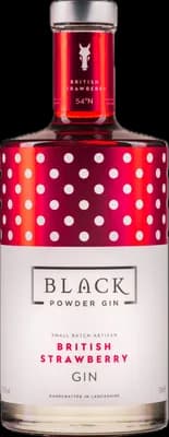 Bouteille de spiritueux : British Strawberry Gin de la marque Black Powder