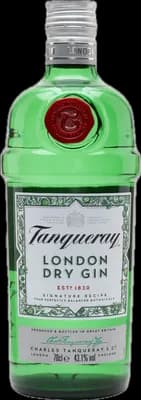 Bouteille de spiritueux : London Dry Gin de la marque Tanqueray