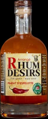 Bouteille de spiritueux : Piment d'Espelette de la marque Rhum Désirs