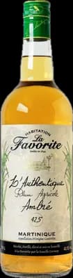 Bouteille de spiritueux : Rhum Agricole L’Authentique Ambré de la marque La Favorite