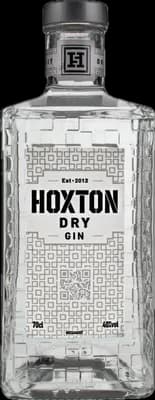 Bouteille de spiritueux : Dry Gin de la marque Hoxton