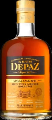 Bouteille de spiritueux : Single Cask de la marque Depaz
