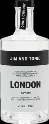 Bouteille de spiritueux : London Dry Gin de la marque Jim & Tonic