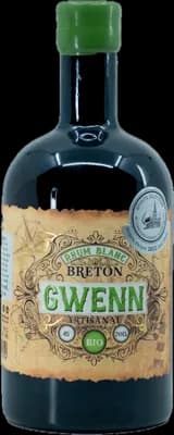Bouteille de spiritueux : Rhum Blanc Breton Gwenn de la marque Breizh'cool