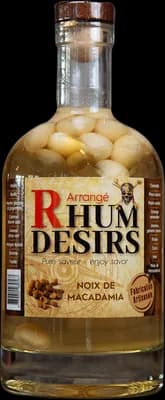 Bouteille de spiritueux : Noix de Macadamia de la marque Rhum Désirs