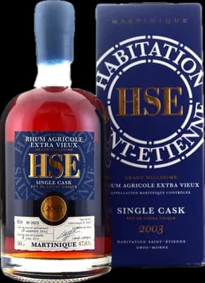 Bouteille de spiritueux : HSE Single Cask (MEB 2015) de la marque Distillerie du Simon