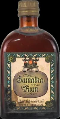 Bouteille de spiritueux : Jamaika Rum 1960s de la marque Paul Schrader