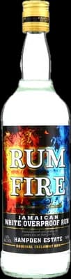 Bouteille de spiritueux : Rum Fire de la marque Hampden