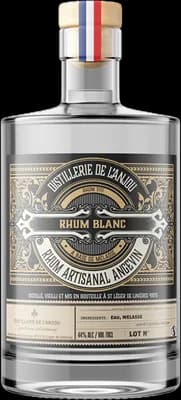 Bouteille de spiritueux : Rhum blanc de la marque Distillerie de l'Anjou
