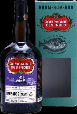 Bouteille de spiritueux : Barbados 9 ans (Bottled for 100% Vins in Belgium) de la marque Foursquare