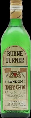Bouteille de spiritueux : London Dry Gin 1970 de la marque Burne Turner